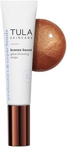 TULA Skin Care Bronze Boost Glow Bronzing Drops - Provides Natural Glow, Evens Skin Tone, Plumps and Hydrates Skin, Contains Niacinamide, Hyaluronic Acid and Green Tea, 1 Fl Oz.