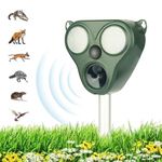 Solar Cat Repellent, Animal Control Solar Battery,Wild Animal Scarer Repellent ,360° Animal Repellent, Solar & USB Rechargeable, deer, foxes, wild boars and much more.