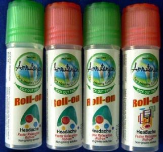 4 X Amrutanjan Herbal Roll-on Headache Faster Relaxation Kick Out Pain Head Ache