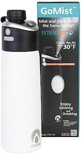 ExtremeMIST - GoMist Misting & Drinking Bottle - Personal Mister - Cooling Water Bottle with Easy-Drink Spout - Stainless-Steel Double Wall Insulation - Portable Mist Bottle - Polar White, 25 oz/750ml