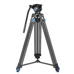 DIGITEK® (DPTR 605 VD) 183cm Heavy Duty Tripod with 2 Way Pan Head & Bubble Head, 6 Feet Max Height, 20kg Max Load, Rubberized Legs, Quick Release Head for Digital Video Cameras & GoPro Devices