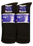 Diabetic Socks Men Unisex Size 10-13 Black 63-2040-6PAIRS