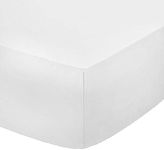 Comfy Nights 100% Egyptian Cotton Fitted Bed Sheet (Double, White)