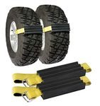 TRACGRABBER Tire Traction Device for Snow, Mud and Sand – For Trucks and Large SUVs, Set of 2 – Easy to Install, Get Unstuck Fast – A Snow Traction Mat or Snow Chain Alternative