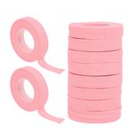 10 Rolls Cotton Nail Tape for Guzheng Guitar Adhesive Finger Tape for Zither Strings Instrument Pink