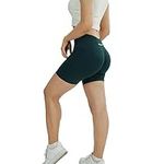 ROOOKU Uplift Gym Shorts for Women Seamless Scrunch Butt Lifting Workout Booty High Waisted Compression Yoga Shorts (Midnight,M)