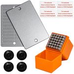 CONDOLD Steel Bitcoin Wallet Set including Cryptocurrency Seed Storage & 36 Pieces Number & Capital Letter Steel Metal Stamping Too(l1/8inches/3mm) with Uniquely Labeled and Button Fit for Imprinting Private Keys Supports up to 24 Words for Storing Bitcoin, Ethereum, ERC20 and More（1 Sets）
