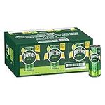 Perrier Lime Carbonated Natural Spring Water with Natural Flavour, No Calories, No Sweeteners, No Sodium, 330ml, Pack of 24 Cans