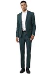 Peter England Men's Polyester Blend Two Piece Suit (PISUONSFM90219_Green