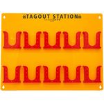 TRADESAFE Lockout Tagout Tags Station, Wall-Mountable Loto Tags Board, 10 Impact-Resistant Holders, Acrylic Lockout Tagout Board for Equipment Lock Out Tags