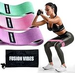 Premium Resistance Bands, Legs and Butt, Non-Slip Booty Bands, Glute Bands, Fabric Resistance Bands, Workout Fitness Bands for Hips & Women/Men/Beginners/Yoga, Athletes Strength Training, Fitness