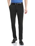 Symbol Premium Men's Slim Fit Stretch Knit Pants - Smart Casual | Flexi Waist (SP-S24-M-CT-101_Jet Black_30)