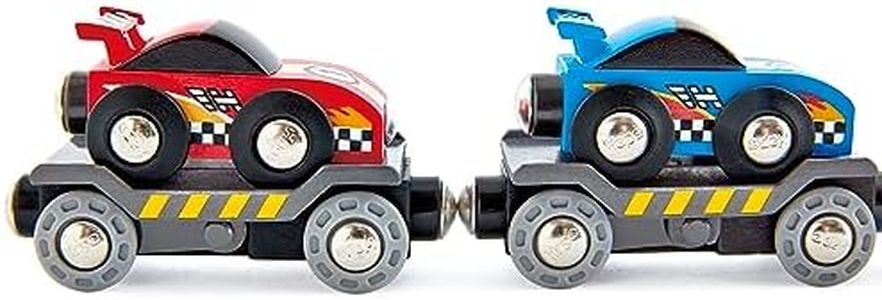 6pc Hape Race Car Transporter Track w/Removable Driver Kids Activity Toy 3+