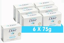 Baby Dove Baby Soap Bar Baby's Delicate Skin Rich Moisture Hypoallergenic Skin Care, Made With 1/4 Moisturising Cream 75g, 6 Pack