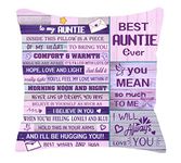 Bommex Gift for Auntie from Niece Nephew Auntie Double-Sided Cushion Cover Throw Pillow Cover Aunty Aunt Auntie Birthday Gift (AUNTIE)