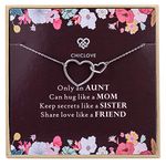 Aunt and Niece Necklace, 925 Sterling Silver, Best Aunt Gifts, Gifts for Aunts, Best Aunt Ever Gift Jewelry, Pendant Necklaces for Aunt,