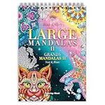 Mandala Adult Colouring Books by Colorya - A4 Size - Large Mandalas Vol. II Colouring Book for Adults - Premium Quality Paper, No Medium Bleeding, One-Sided Printing