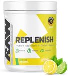 RAW Replenish, Premium Electrolytes Powder Recovery Formula - Flavored Electrolyte Drink Mix Supplement for Hydration, Replenishment, Endurance & Performance (60 Serving, Lemon Lime)