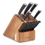 ZYLISS Knife Block Set, 12 Piece Professional Kitchen Cutlery Knife Set with German Stainless Steel Knives and Acacia Storage Block