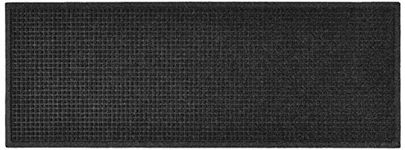 Hudson Exchange Waterhog Fashion Polypropylene Fiber Entrance Indoor/Outdoor Floor Mat Runner, 60" L x 22" W, 3/8" Thick, Charcoal