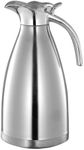 68 Oz Thermal Coffee Carafe - Insulated Stainless Steel Double Walled Vacuum Flask/Thermos - Coffee Carafes for Keeping Hot Coffee & Tea for 24 Hours - Coffee Dispenser (Silver)