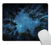 Wasach Beautiful Night Sky Mouse Pad, The Milky Way and The Trees Mouse Pad,Sublime Nature View Rectangle Non-Slip Rubber Mousepad Gaming Mouse Pad