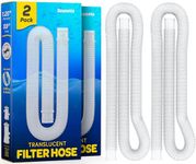 SEWANTA Pool Hoses for Above Ground Pools [Set of 2] 1.25" Diameter Accessory Pool Pump Replacement Hose 59” Long - Filter Pump Hose for Intex Pump Models #607#637 - Bundled with 4 Metal Clamps