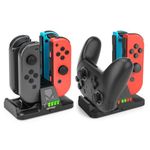 NiTHO Charge Stand Compatible with Nintendo Switch Joy-Con & PRO Controller, Multifunction Charging Dock Station for Joycon & Pro Controller with LED Indicator, Charges Up to 4X Joy-Con Controllers