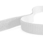 5m Hook and Loop Tape, White, 20mm Wide Self Adhesive, Sticky backed