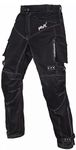 HWK Mens Black Textile Waterproof CE Armoured Motorbike Motorcycle Trousers/Pants (S)