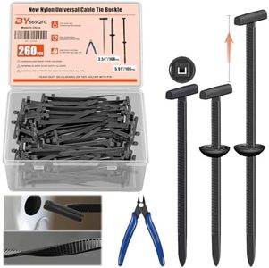 260 PCS 2026 New Upgrade Nylon Universal Cable Tie Buckle, with Storage Box, Double-Sided Style Cable Tie Buckle, 5.91IN Extended Length Zip Tie, for Car Repair (Fender, Bumper, Trunk Liner)