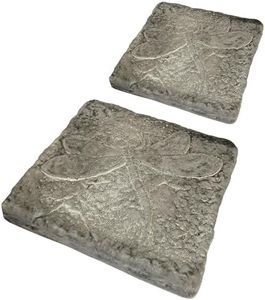 BestNest Set of 2 Athens Dragonfly Stepping Stones, Pre Aged