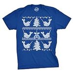 Narwhal Ugly Christmas Sweater Save The Narwhals Holiday Shirt for Guys Xmas Mens Funny T Shirts Christmas T Shirt for Men Funny Ugly Sweater T Shirt Royal L