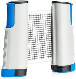 EOTJYAO Retractable Ping Pong Net, Upgrade Table Tennis Net Stands Upright Without Sagging, Ping Pong Net for Any Table, Easy to Use and Portable, Play Indoors & Outdoors, Ping Pong Table Net