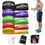 Pull Up Bands,Resistance Band,Stretching Assist Band, Portable Exercise, Muscle Training, Physical Therapy, Exercise Workout Bands for Working Out (Multicolor 5-125 LBS)