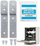 IMPRESA Dishwasher Side Mount Bracket Kit - Compare to DWBRACKIT1 - Electrolux and Frigid Air -Compatible - 2 Brackets and 4 Screws Included - By Impresa Products