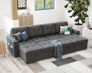 PaPaJet 109 Inch Sleeper Sofa Bed, 