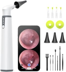 Wireless Otoscope with Gyroscope, Ear Camera with Dual View, 3.9 mm Otoscope with Light, Ear Scope with Ear Wax Removal Tool, Ear Cleaning Kit, Compatible with iPhone and Android
