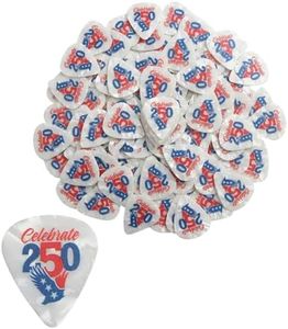 Fun Express 1" Bulk 100 Pc. Patriotic America 250th Anniversary Plastic Guitar Picks
