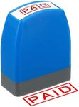 Paid Stamp Self Inking, Red Ink Office Stamps Pre Inked Message Stamp Refillable Business Stamp Style 1, Blue