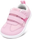 STQ KIDS Toddler Wide Toe Box First Walking Shoes Girls Barefoot Shoe Zero Drop Baby Tennis Running Sneakers Fashion Outdoor Activities School Water Pink Infant Size 4