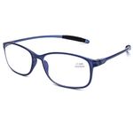 DOOViC Blue Light Blocking Computer Reading Glasses Blue/Rectangle TR90 Flexible Frame Lightweight Readers for Men/Women +1.5