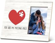 SRADMO You Are My Missing Piece Picture Photo Frame, My Missing Piece Gift Picture Frame 10x8 Inch, Be My Valentine Picture Frame, Valentines Day Picture Frame, Couple Picture Frames, Love Frame