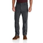 Carhartt Men's Rugged Flex Relaxed Fit Heavyweight Double-Front Utility Logger Jean, Tarmac, 32W x 30L Grey