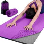 STRAUSS Anti-Slip Yoga Towel, (Purple)