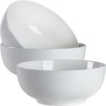 Zscera 60 oz Large Pho Soup Bowls, Large Ramen Bowls, Off-White Big Ceramic Bowls Set of 3, 8 Inch