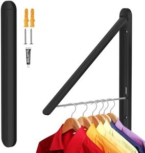 Ithywat Clothes Drying Rack,Wall Mounted Clothes Hanging Rack,Retractable Folding Hanger,Laundry Room Organization,Drying Racks for Laundry,Bathroom,Garage,Indoor&Outdoor Aluminum1pcs