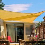 SUNLAX Sun Shade Sail, 12'x 12'x17' Sand Right Triangle Canopy Shades for Outdoor Patio Pergola Cover Sunshade Sails UV Blocking