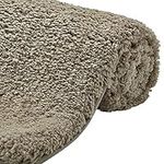 Gorilla Grip Premium Luxury Bath Rug, 30x20, Absorbent, Soft, Thick Shag, Bathroom Mat Rugs, Machine Wash, Microfiber Dries Quickly, Mats for Bath Room, Shower, Bathtub and Spa Floors, Beige