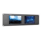 Lilliput Rm-7028s Dual 7" 3ru Rack Monitors with Hdmi Ypbpr Tally Out 3g SDI